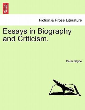 portada essays in biography and criticism. (en Inglés)