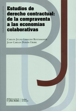 portada ESTUDIOS DE DERECHO CONTRACTUAL DE LA COMPRAVENTA A LAS ECONOMIAS COLABORATIVAS (in Spanish)