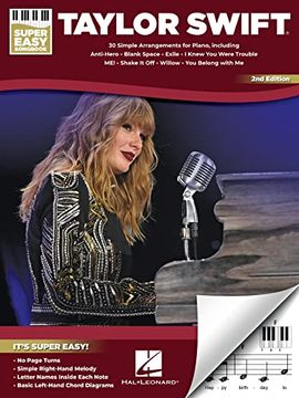 portada Taylor Swift - Super Easy Songbook - 2nd Edition: 30 Simple Arrangements for Piano with Lyrics (en Inglés)