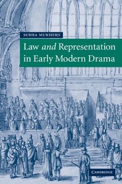 portada Law and Representation in Early Modern Drama (en Inglés)