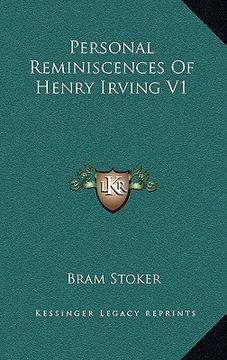 portada personal reminiscences of henry irving v1