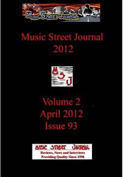 portada Music Street Journal 2012: Volume 2 - April 2012 - Issue 93 Hardcover Edition (in English)