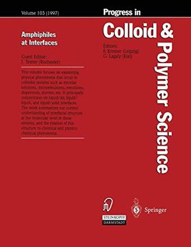 portada Amphiphiles at Interfaces (Progress in Colloid and Polymer Science) (en Inglés)