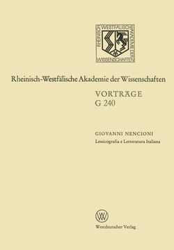 portada Lessicografia e Letteratura Italiana: 238. Sitzung am 21. März 1979 in Düsseldorf (in German)