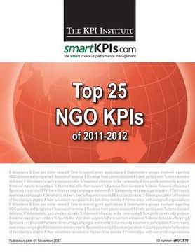 portada Top 25 NGO KPIs of 2011-2012 (en Inglés)