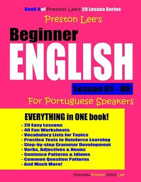 portada Preston Lee's Beginner English Lesson 61 - 80 For Portuguese Speakers (en Inglés)
