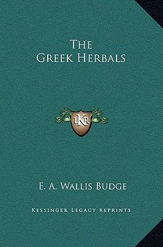 portada the greek herbals (en Inglés)