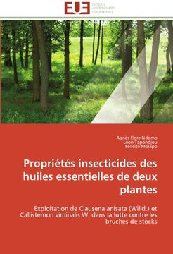 portada Proprietes Insecticides Des Huiles Essentielles de Deux Plantes
