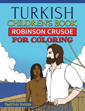 portada Turkish Children's Book: Robinson Crusoe for Coloring