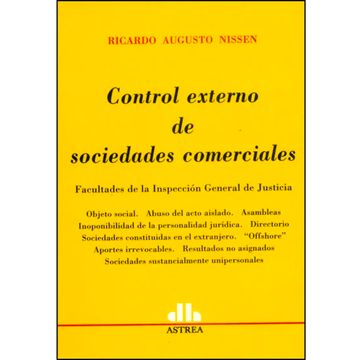 portada Control Externo De Sociedades Comerciales (in Spanish)