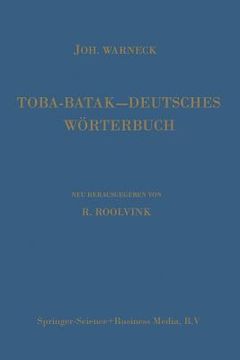 portada Toba-Batak--Deutsches Wörterbuch (en Alemán)