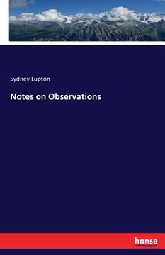 portada Notes on Observations (en Inglés)