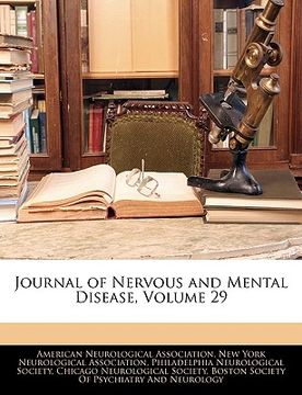 portada journal of nervous and mental disease, volume 29