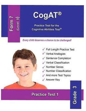 portada Cogat: Practice Test for the Cognitive Abilities Test: Form 7 Level 9 (en Inglés)