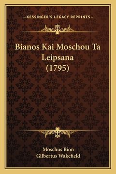 portada Bianos Kai Moschou Ta Leipsana (1795)