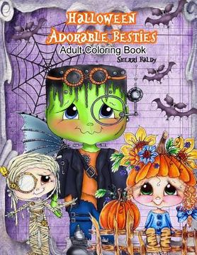 portada Halloween Adorable Besties Adult Coloring Book (en Inglés)