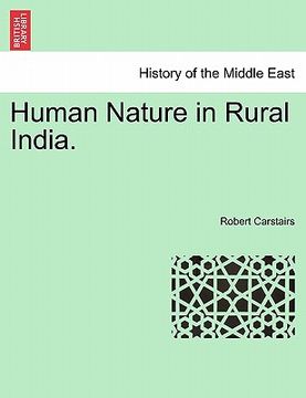 portada human nature in rural india. (en Inglés)