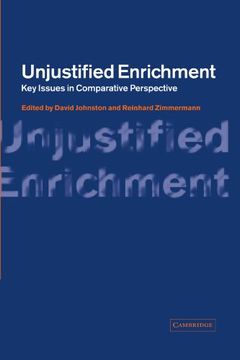 portada Unjustified Enrichment: Key Issues in Comparative Perspective (in English)