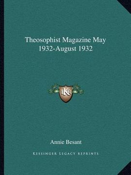 portada theosophist magazine may 1932-august 1932