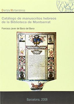 portada Catálogo de manuscritos hebreos de la Biblioteca de Montserrat (Orientalia Montserratensia)