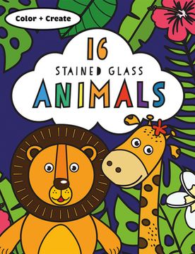 portada Stained Glass Coloring Animals (en Inglés)