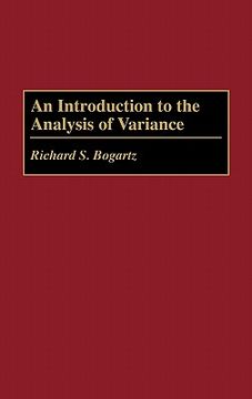 portada an introduction to the analysis of variance (in English)