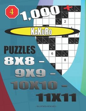 portada 1000 + Kakuro puzzles 8x8 - 9x9 - 10x10 - 11x11 (en Inglés)