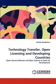 portada technology transfer, open licensing and developing countries (en Inglés)