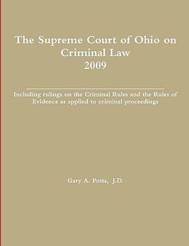 portada the supreme court of ohio on criminal law 2009 (en Inglés)