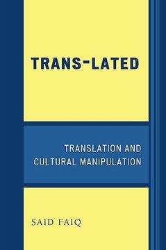portada trans-lated: translation and cultural manipulation (in English)