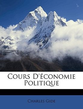 portada Cours D'économie Politique (in French)