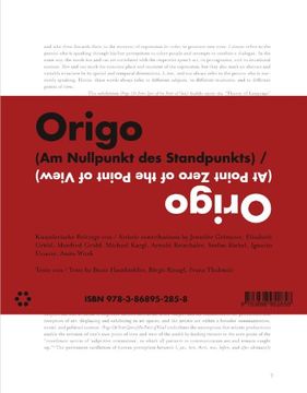 portada Origo (at Point Zero of the Point of View) - Birgit Rinagl and Franz Thalmair