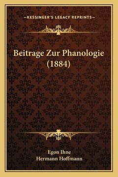 portada Beitrage Zur Phanologie (1884) (en Alemán)