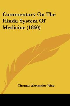 portada commentary on the hindu system of medicine (1860) (en Inglés)