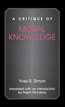 portada A Critique of Moral Knowledge (en Inglés)