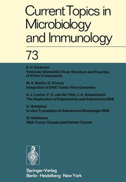 portada current topics in microbiology and immunology / ergebnisse der mikrobiologie und immunitatsforschung (en Inglés)
