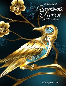 portada Malbuch mit Steampunk-Tieren für Erwachsene (in German)
