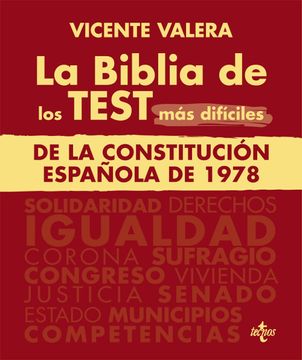 portada La Biblia de los Test mas Dificiles de la Constitucion Española de 1978