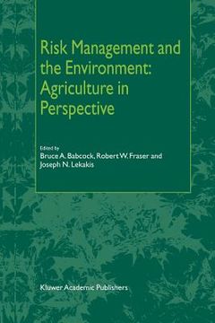portada risk management and the environment: agriculture in perspective (in English)