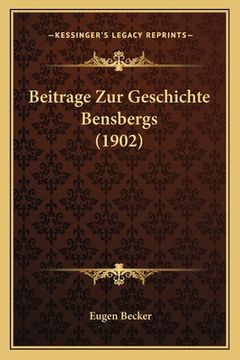 portada Beitrage Zur Geschichte Bensbergs (1902) (in German)