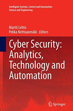 portada Cyber Security: Analytics, Technology and Automation (en Inglés)