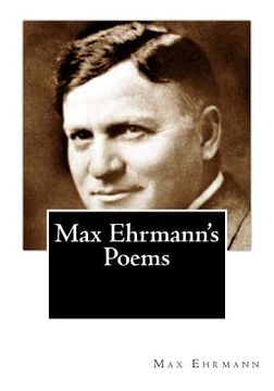 portada Max Ehrmann's Poems (en Inglés)