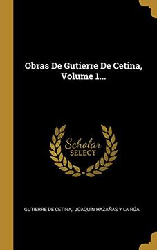 portada Obras de Gutierre de Cetina, Volume 1.