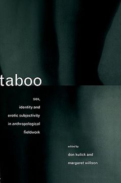 portada taboo: sex, identity and erotic subjectivity in anthropological fieldwork (en Inglés)