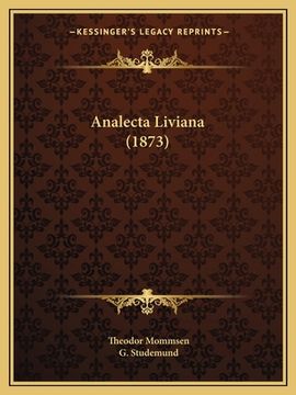 portada Analecta Liviana (1873) (in Latin)