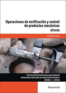 portada Operaciones de Verificación y Control de Productos Mecánicos