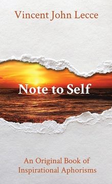 portada Note to Self: An Original Book of Inspirational Aphorisms (en Inglés)