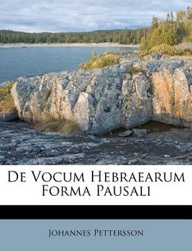 portada de vocum hebraearum forma pausali (in English)