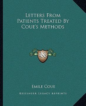 portada letters from patients treated by coue's methods (en Inglés)