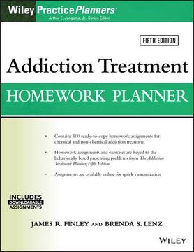 portada Addiction Treatment Homework Planner (PracticePlanners) (en Inglés)